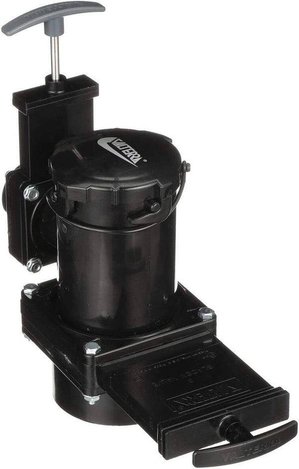 Valterra San Tee Double Rotating Valve 3 Hub x 1-1/2 HUB x 3 Bayonet Cap T18