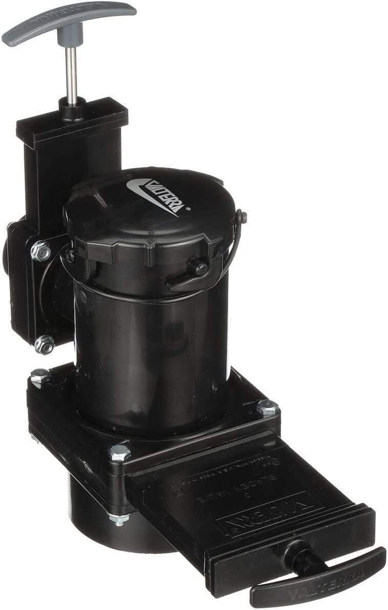 Valterra San Tee Double Rotating Valve 3 Hub x 1-1/2 HUB x 3 Bayonet Cap T18