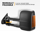 SAN HIMA Extendable Towing Mirrors Gen1 for Nissan Navara D23 NP300 2015-Current Black