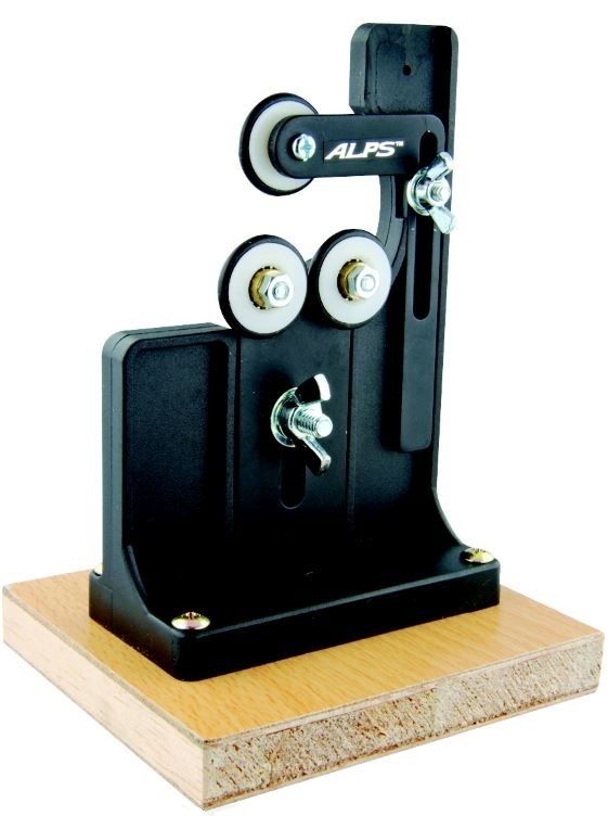 Alps Fishing Rod Drying Stand with Wooden Base and Adjustable Rollers-Rod Steady