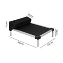 Pawz Pet Trampoline Aluminium Frame Dog Bed Elevated Raised Heavy Pillow Medium
