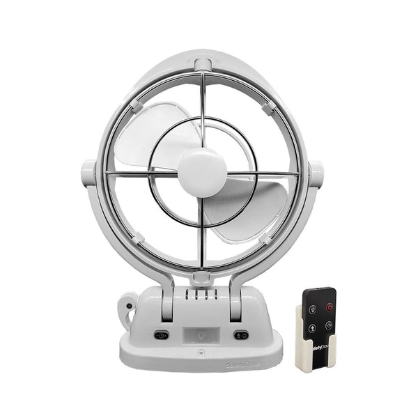 SafetyDave Safe-T-Fan 12/24V, Remote + Light, White