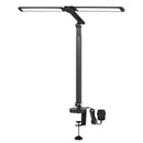 Emitto LED Desk Study Lamp Clamp Dimmable Adjustable Double Head Reading Light