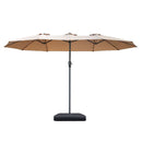 Centra Big Patio Umbrella Twin Outdoor Garden Pool Sun Shade Stand Double-Sided