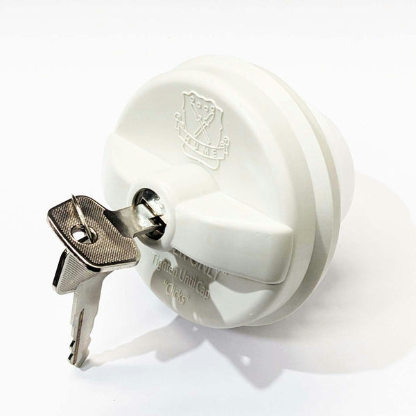 Hume Water Filler Cap with Keys (White)