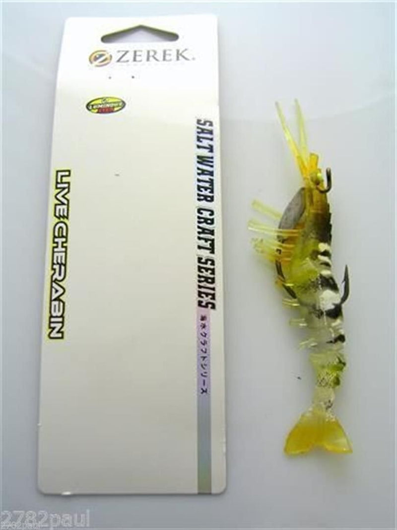 100mm Zerek Live Cherabin Pre Rigged Lumo Eyes Fishing Lure - Built in Rattle Chamber