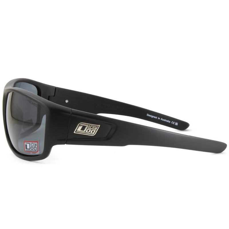 Dirty Dog Muffler Satin Black/Grey Polarised Men's Sunglasses
