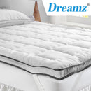 Dreamz Pillowtop Mattress Topper Mat Pad Bedding Luxury Protector Cover Single