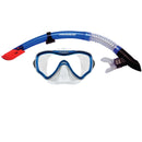 Mirage Crystal Silicone Adult Mask and Snorkel Set (Blue)