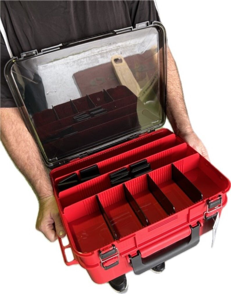 Bite Science Large Tackle Case with 5 Lure Boxes and Spinnerbait Storage Section