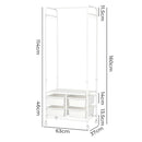 Levede Clothes Rack Stand Heavy Duty Steel Hanging Garment Organizer Coat 63cm