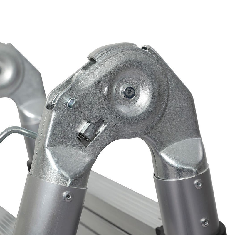 Traderight 3.4m Folding Multi Purpose Ladder 8 Step Extension Ladder Aluminium