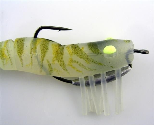 50mm Zerek Live Shrimp Pre Rigged Lumo Eyes Jointed Body Lure