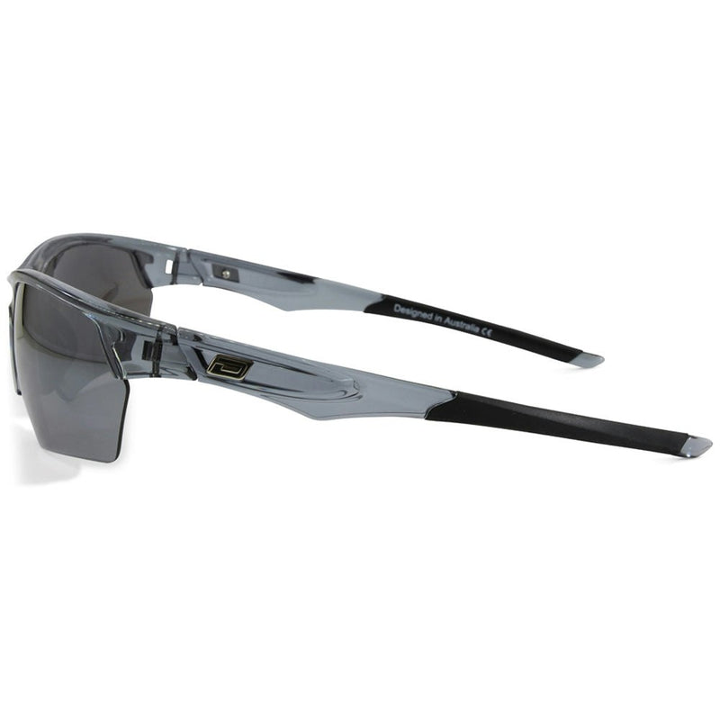 Dirty Dog Sport Track 58067 Crystal Black/Silver Mirror Polarised Sport Sunglasses