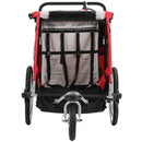 ProSeries Red 40kg Capacity 2-Child Bike Trailer Jogger Combo