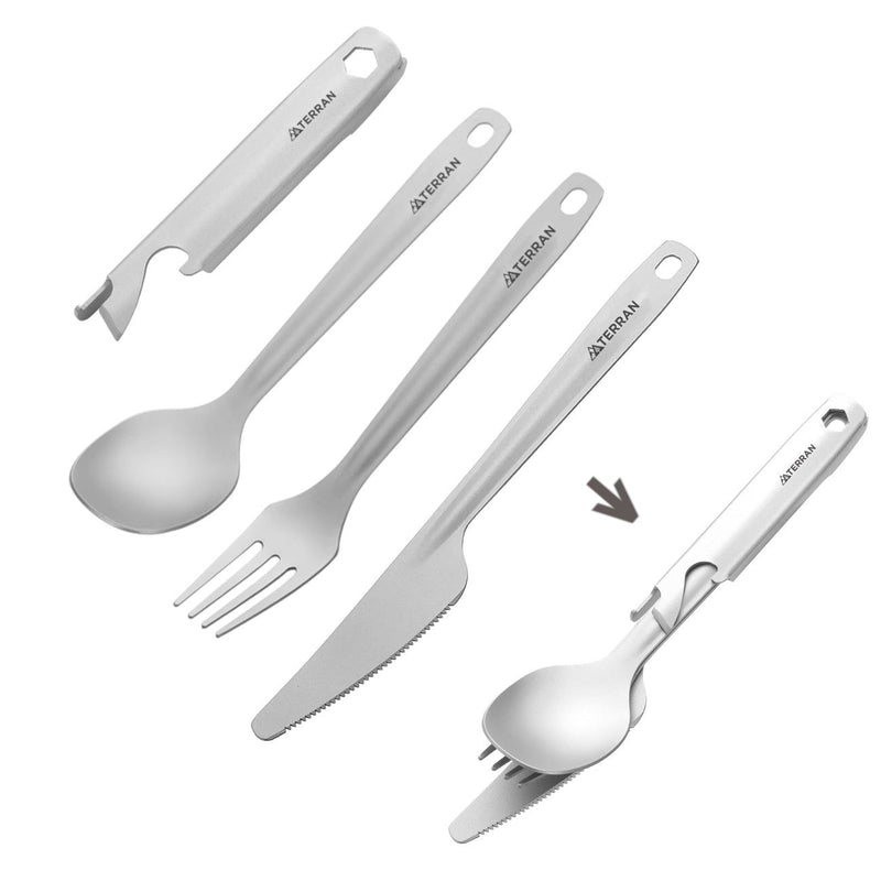 TERRAN 4-Piece Titanium Cutlery Set
