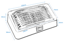 12V Annexe Light & Switch Clear Lens - Black