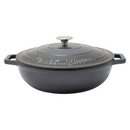 Westinghouse 4L 30cm Shallow Cast Iron Oval Casserole Pot - Ombre Grey (WHCIPRS3002G)