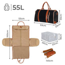 Slimbridge Garment Bags 2 in 1 Hanging Suit Convertible Travel Duffle Black