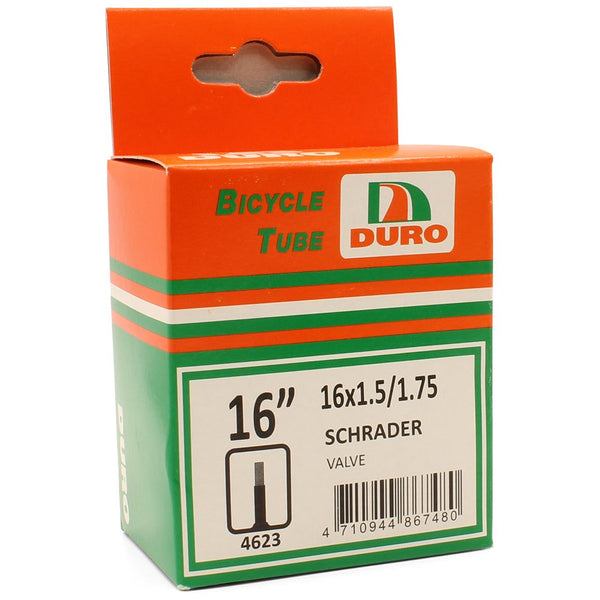 Duro 16 x 1.5/1.75 Bicycle Tyre Tube for 16" Inch Kids Bikes Schrader Valve