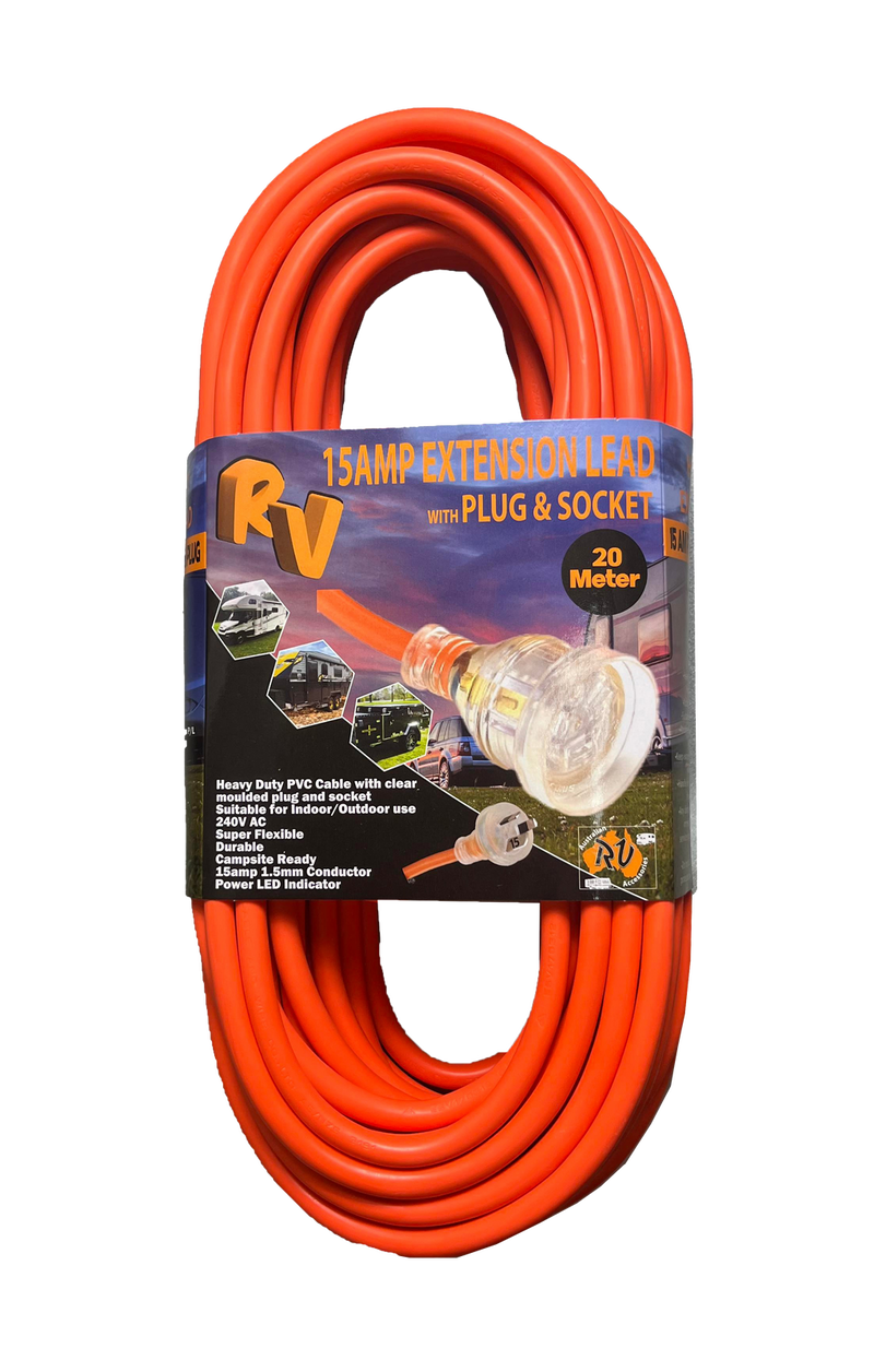 Australian RV 20M 15 Amp Extension Lead 