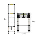 Traderight Multipurpose Ladder Telescopic Aluminium Extension Single-side 2m