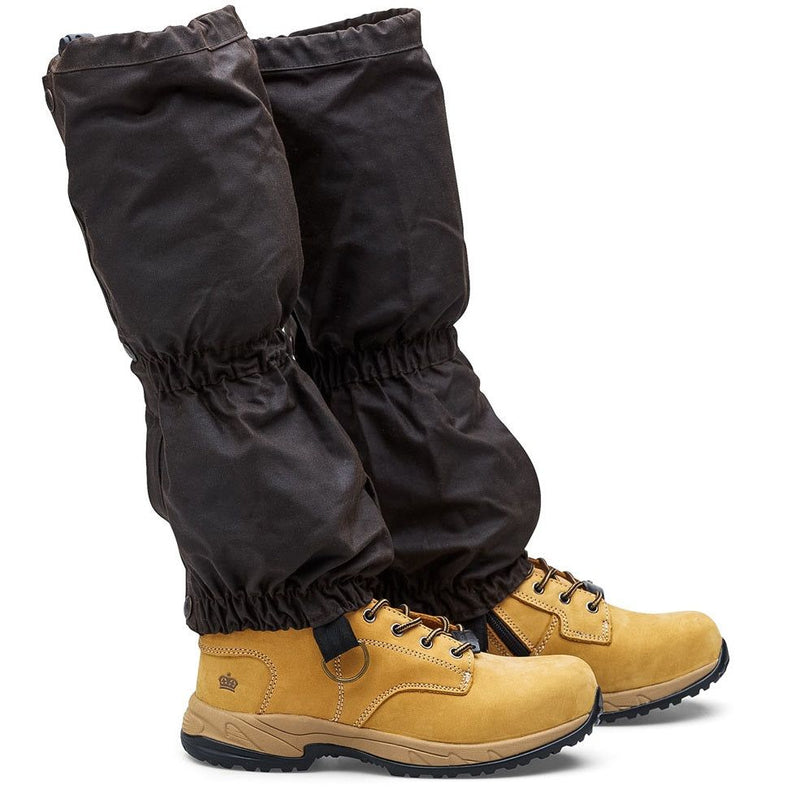 Didgeridoonas Brown Oilskin Knee Length Long Gaiter Guards