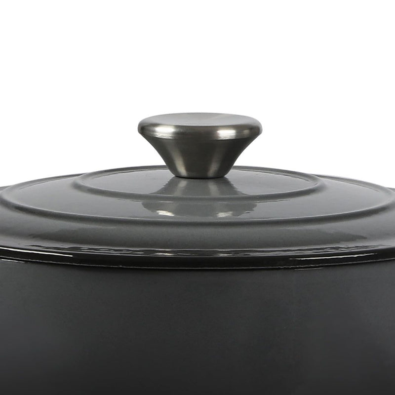 Toque Enamelled Dutch Oven 4L Cast Iron Pot with Lid Camping Cookware