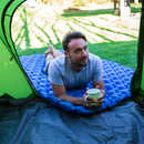 Double Air Mattress Inflatable Sleeping Pad Blue