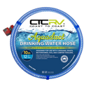 COAST RV Aquaduct 10m Blue Drinking Water Hose with Kit Fittings - 12mm