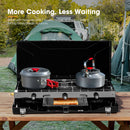 San Hima Camping Gas Stove Portable 3-Burner Outdoor BBQ Cooking 20400 BTU