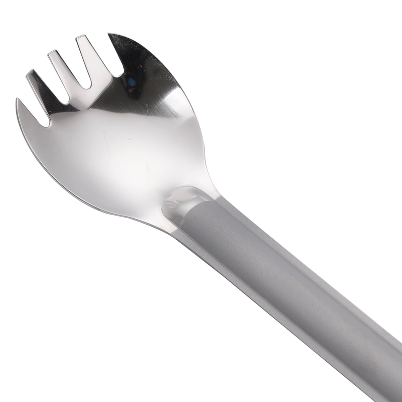 TERRAN Titanium Long Handle Spork with Polished Bowl