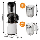 Spector 1L Electric Cold Press Slow Juicer Whole Fruit Vegetable Processor 200W