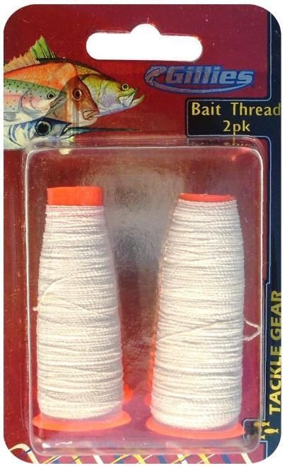 Gillies Bait Thread - 2 Spools Of Elasticised Thread