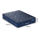 DreamZ Spring Mattress Bed Euro Top Pocket Spring Medium Firm Foam 30cm Queen