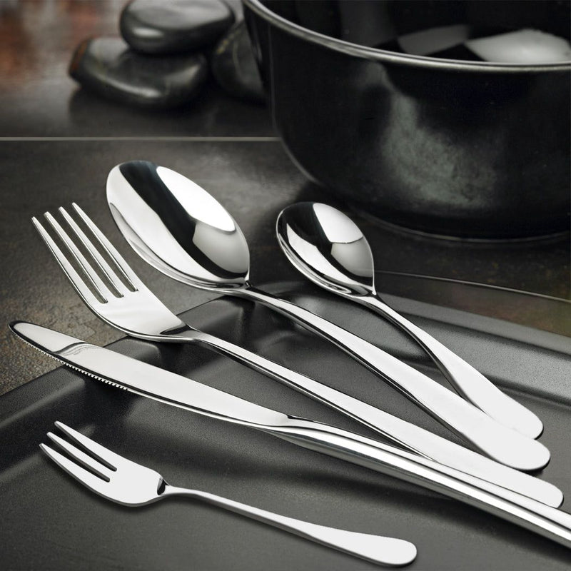 Traderight Group  Cutlery Set Stainless-Steel Knife Fork Spoon Kitchen Tableware Set Silver 120Pcs