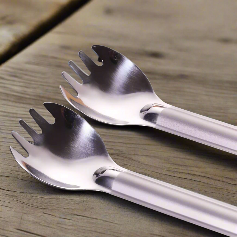 TERRAN Titanium Long Handle Spork with Polished Bowl