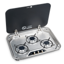Dometic PI8023 Three burner gas stove with safety glass lid