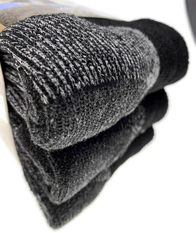 6 Pairs Heavy Duty Merino Wool Socks Extra Thick Cushion (Size 11-14)