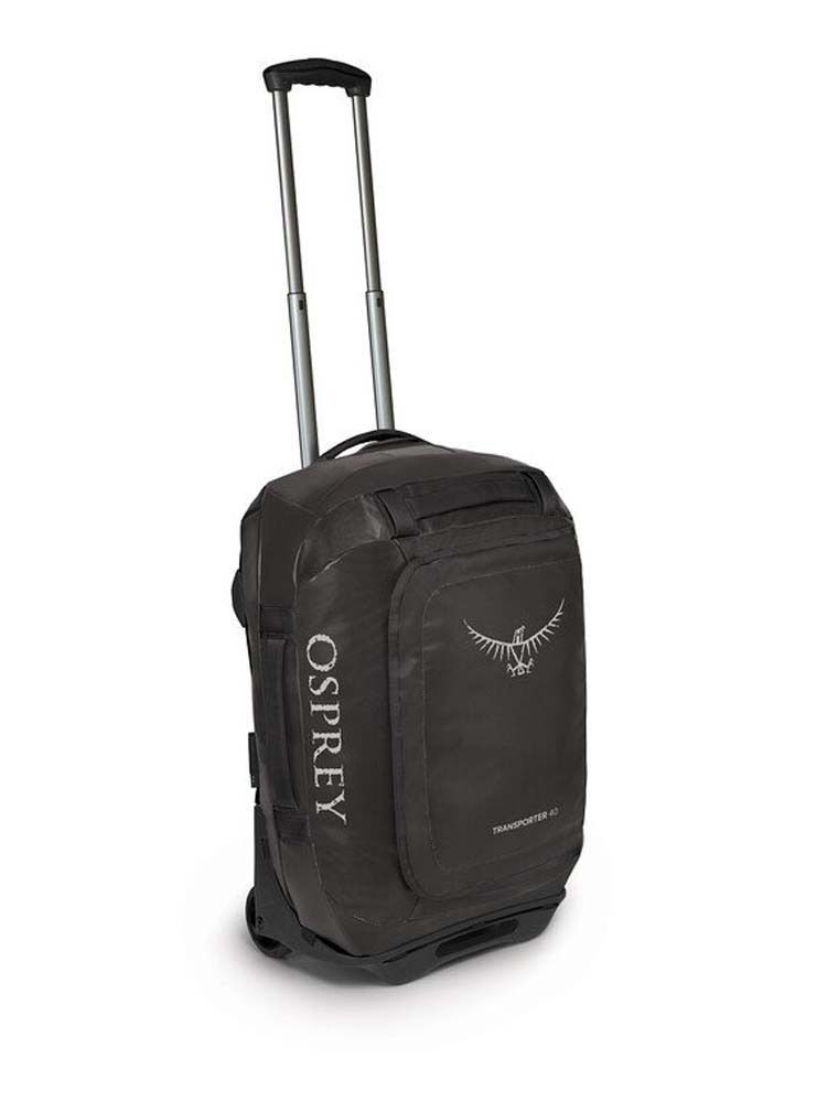 Osprey 40L Wheeled Transporter Duffel Bag Travel Carry On Suitcase in Black