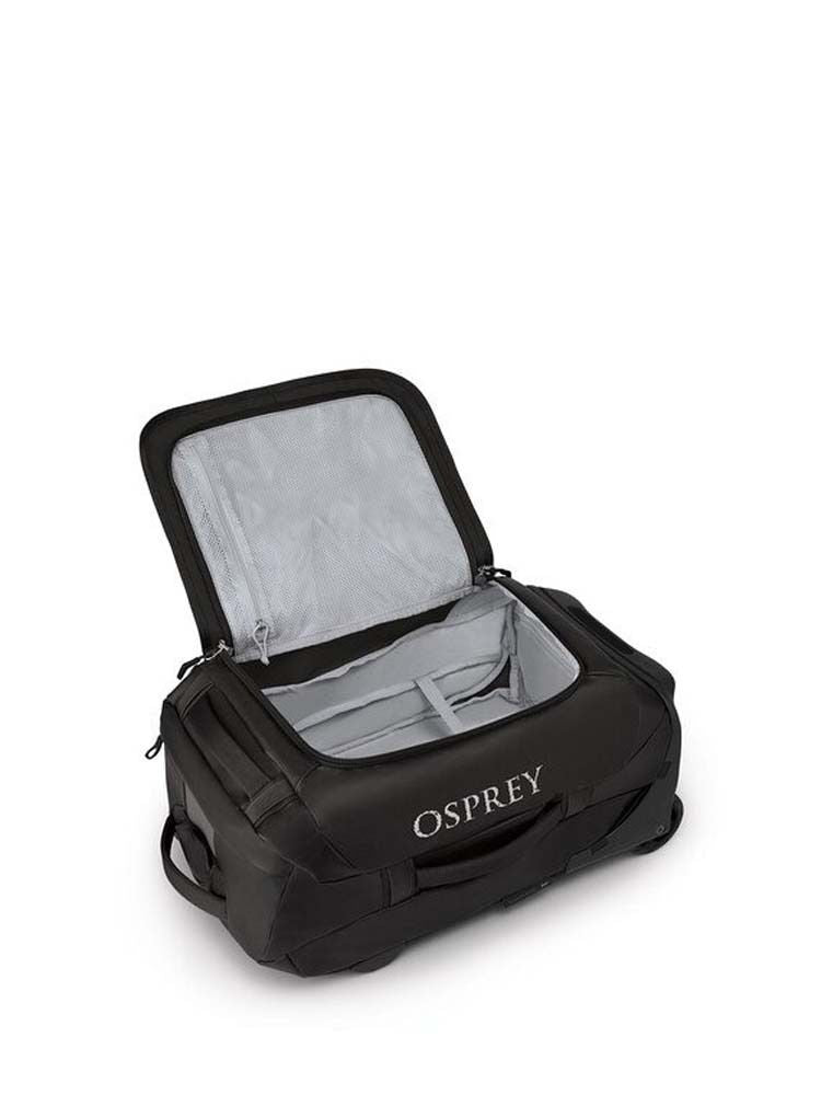 Osprey 40L Wheeled Transporter Duffel Bag Travel Carry On Suitcase in Black