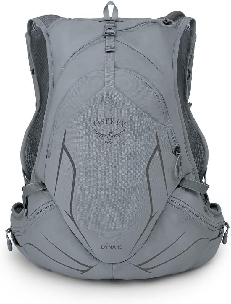 Osprey Dyna 15 Womens Running Hydration Vest Bag w/ Hydraulics Reservoir in Slate Grey M/L