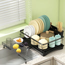 Toque Expandable Dish Drying Rack Drain Bowl Holder Dry Tray Kitchen Organizer
