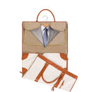 Slimbridge Garment Bags 2 in 1 Hanging Suit Convertible Travel Duffle Beige