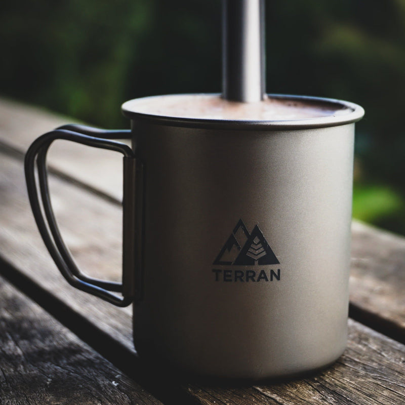 TERRAN Titanium Mug with Lid - Ultralight