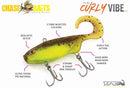 85mm Chasebaits Curly Vibe 2.0 Heavy (23g) Soft Vibe Fishing Lure