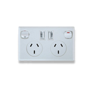2 X DOUBLE USB Port Wall Socket Charger DUAL Power Receptacle Outlet AU Plug (Home use only)