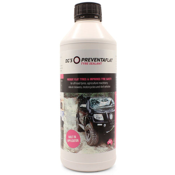 DG's 1 Litre Prevent-A-Flat Tyre Sealant for Tubed Tyres with Built in Applicator