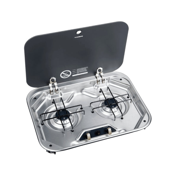 Dometic PI8022 Two burner gas stove with safety glass lid
