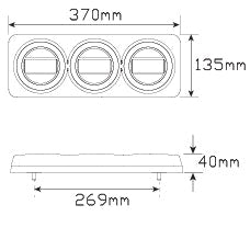 LED Autolamps MaxilampC3XRWB Stop/Tail/Indicator/Reverse/Reflector Bolt Mount, Single Box